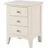 Luciana 3 Drawer Bedside Cabinet - Ivory