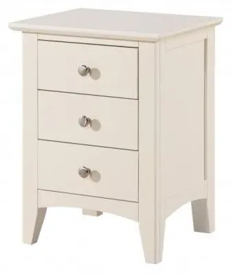 Luciana 3 Drawer Bedside Cabinet - Ivory image
