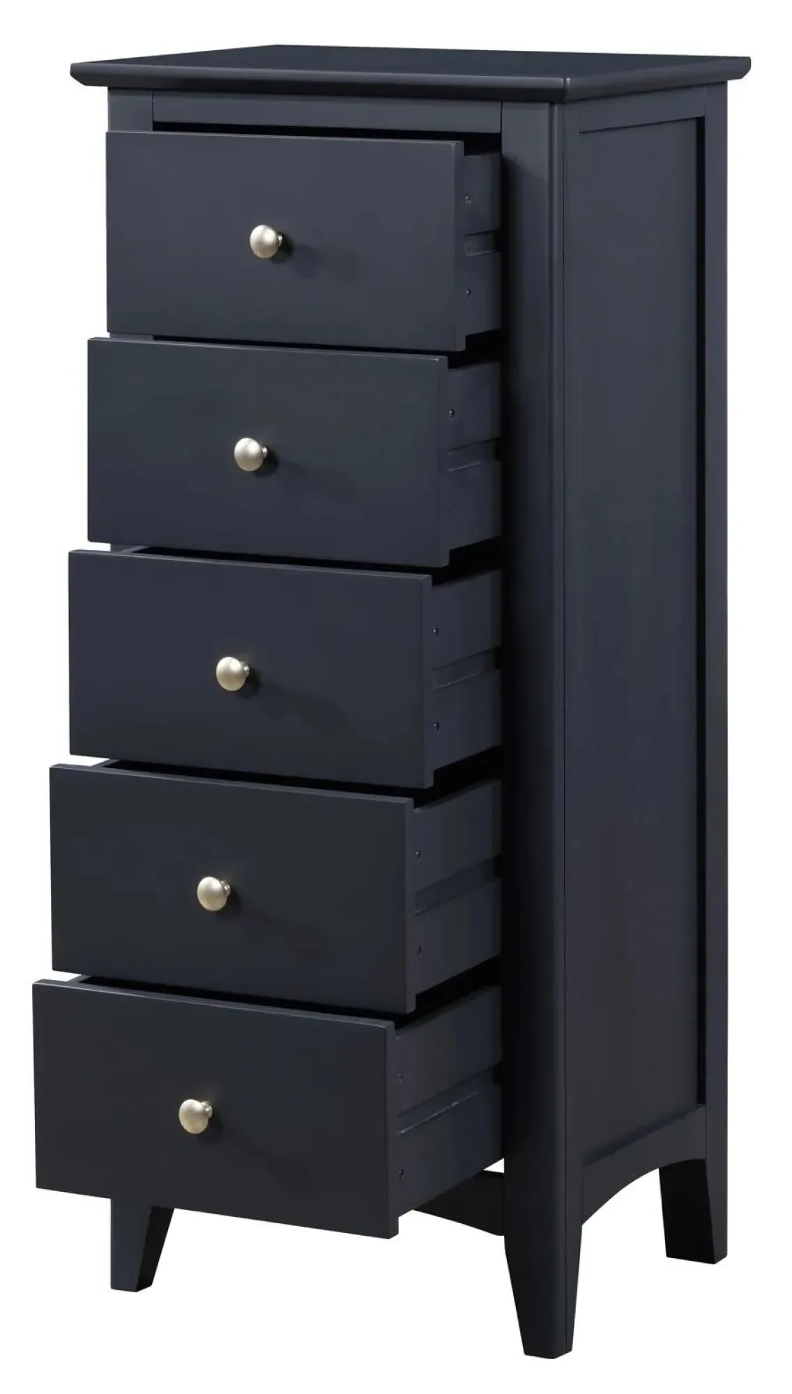 Luciana 5 Drawer Tall Chest - Black