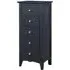 Luciana 5 Drawer Tall Chest - Black