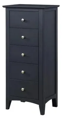 Luciana 5 Drawer Tall Chest - Black image