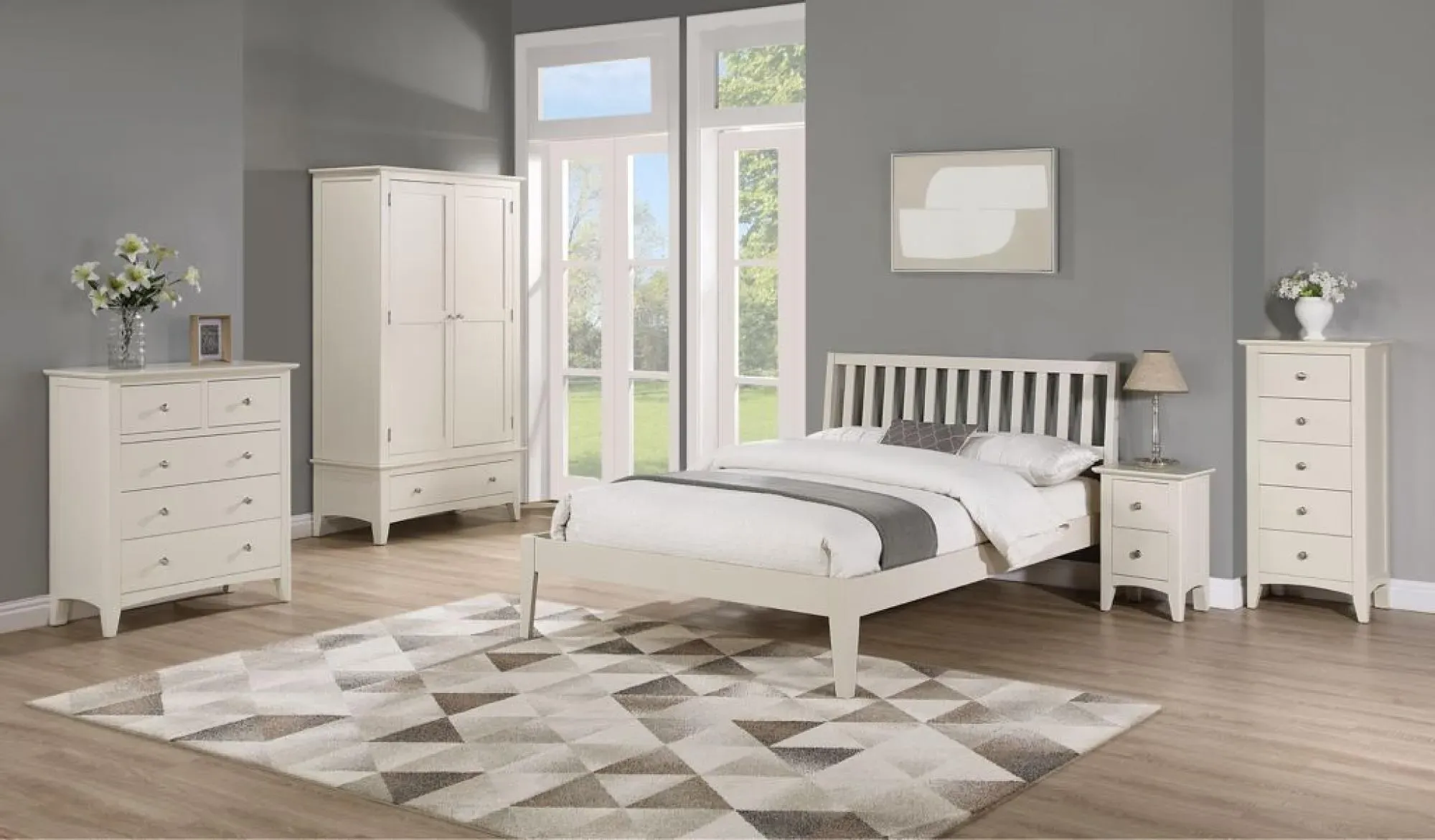 Luciana 5 Drawer Tall Chest - Ivory