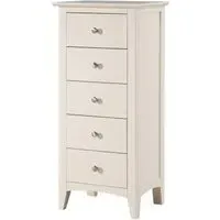 Luciana 5 Drawer Tall Chest - Ivory