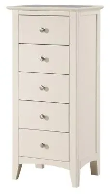 Luciana 5 Drawer Tall Chest - Ivory