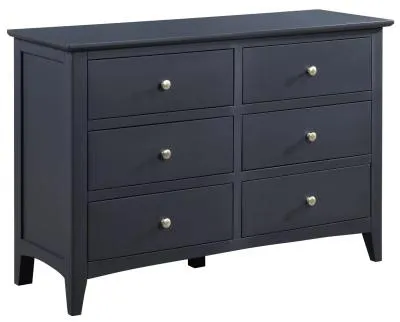 Luciana 6 Drawer Wide Chest - Black image