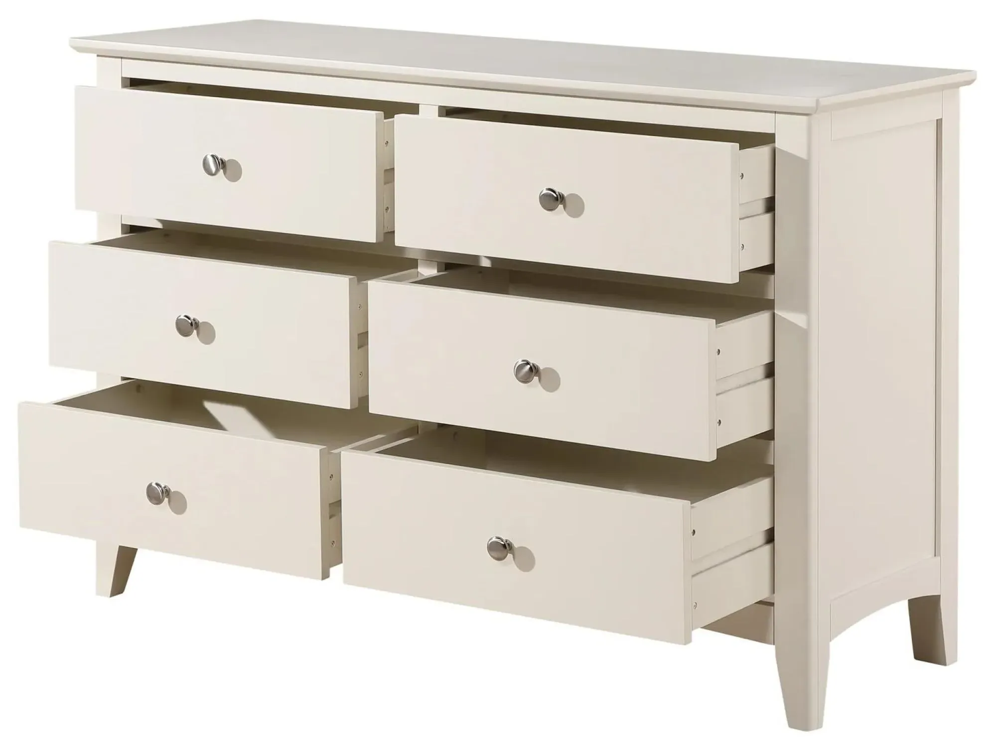 Luciana 6 Drawer Wide Chest - Ivory