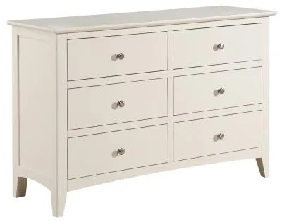 Luciana 6 Drawer Wide Chest - Ivory