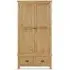 Lugano 2 Door 2 Drawer Wardrobe - Oak