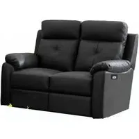 Milano 2-Seater Electric Recliner Sofa - Anthracite, Leather