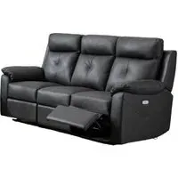 Milano 3-Seater Electric Recliner Sofa - Anthracite, Leather