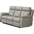 Milano 3-Seater Electric Recliner Sofa - Grey, Leather