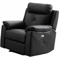 Milano Electric Recliner Armchair - Anthracite, Leather