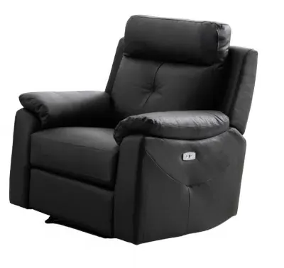 Milano Electric Recliner Armchair - Anthracite, Leather image