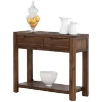 Monterey 2 Drawer Console Table - Walnut, Acacia Wood