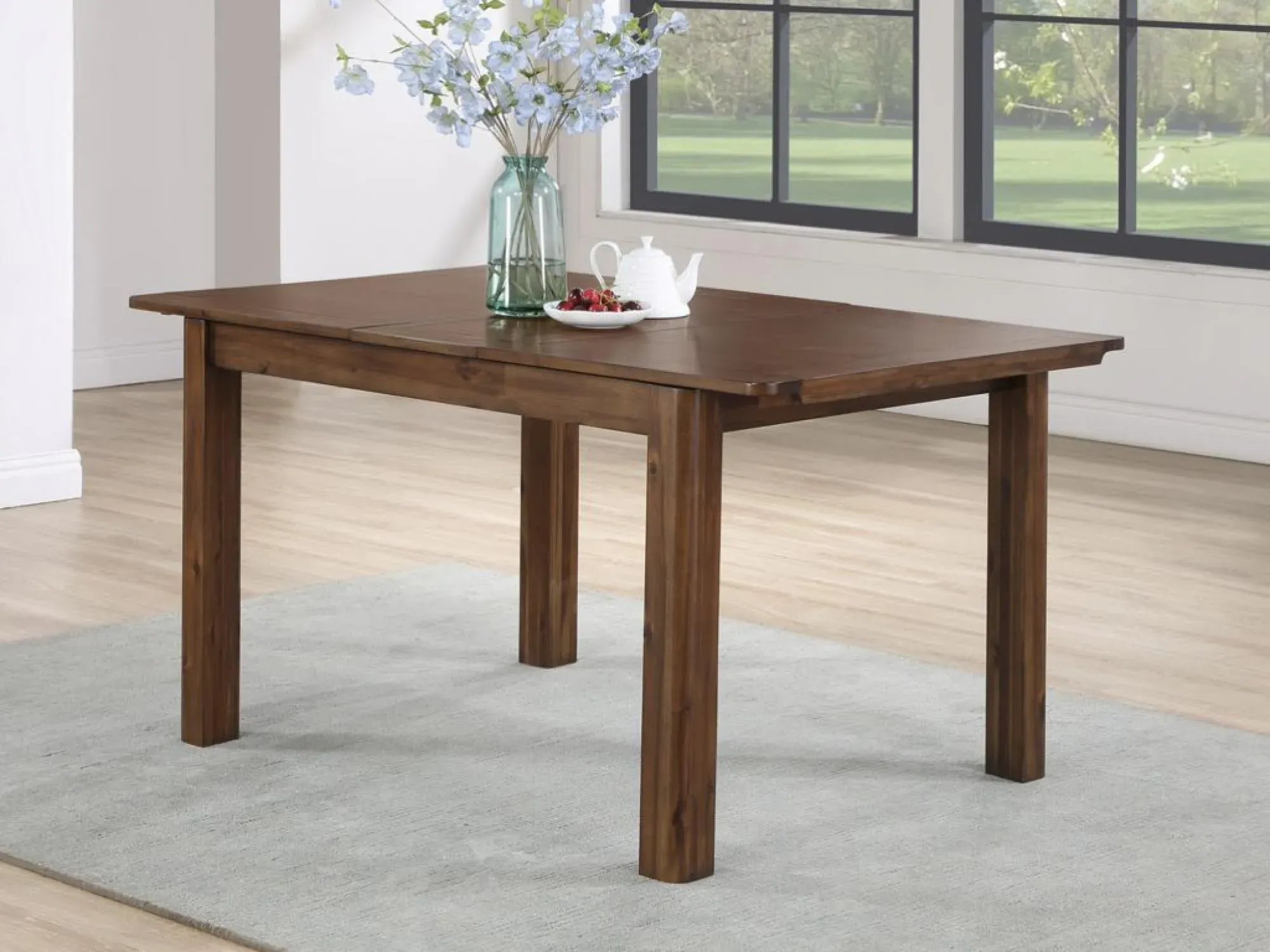 Monterey 4-6 Seater Extending Dining Table - Walnut, Acacia