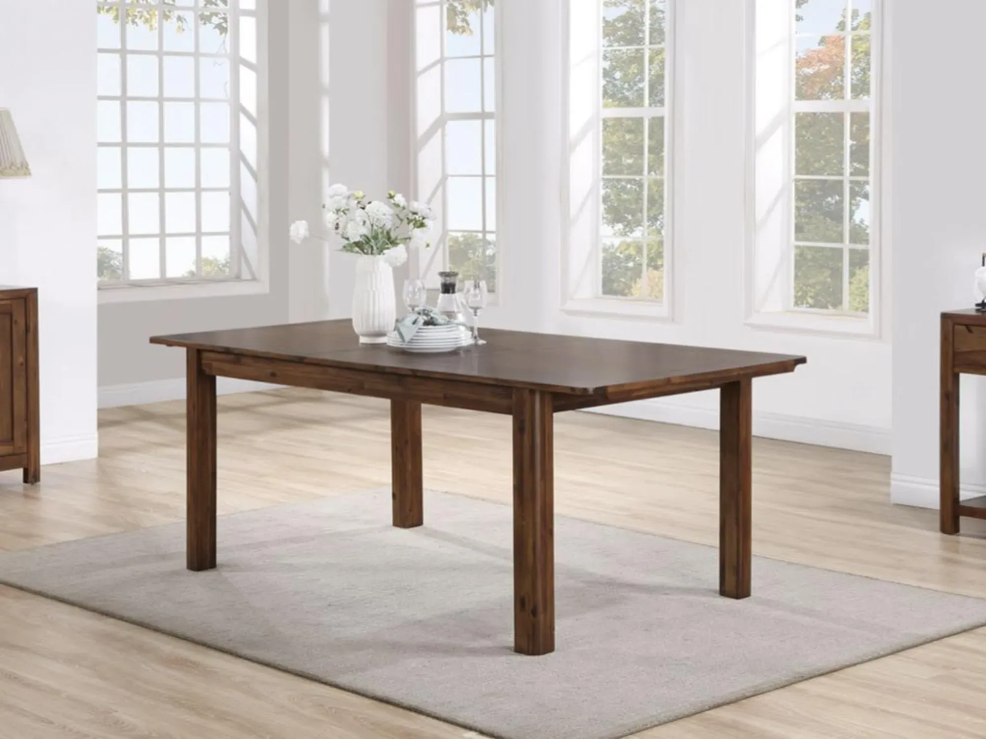 Monterey 6-8 Seater Extending Dining Table - Walnut, Acacia