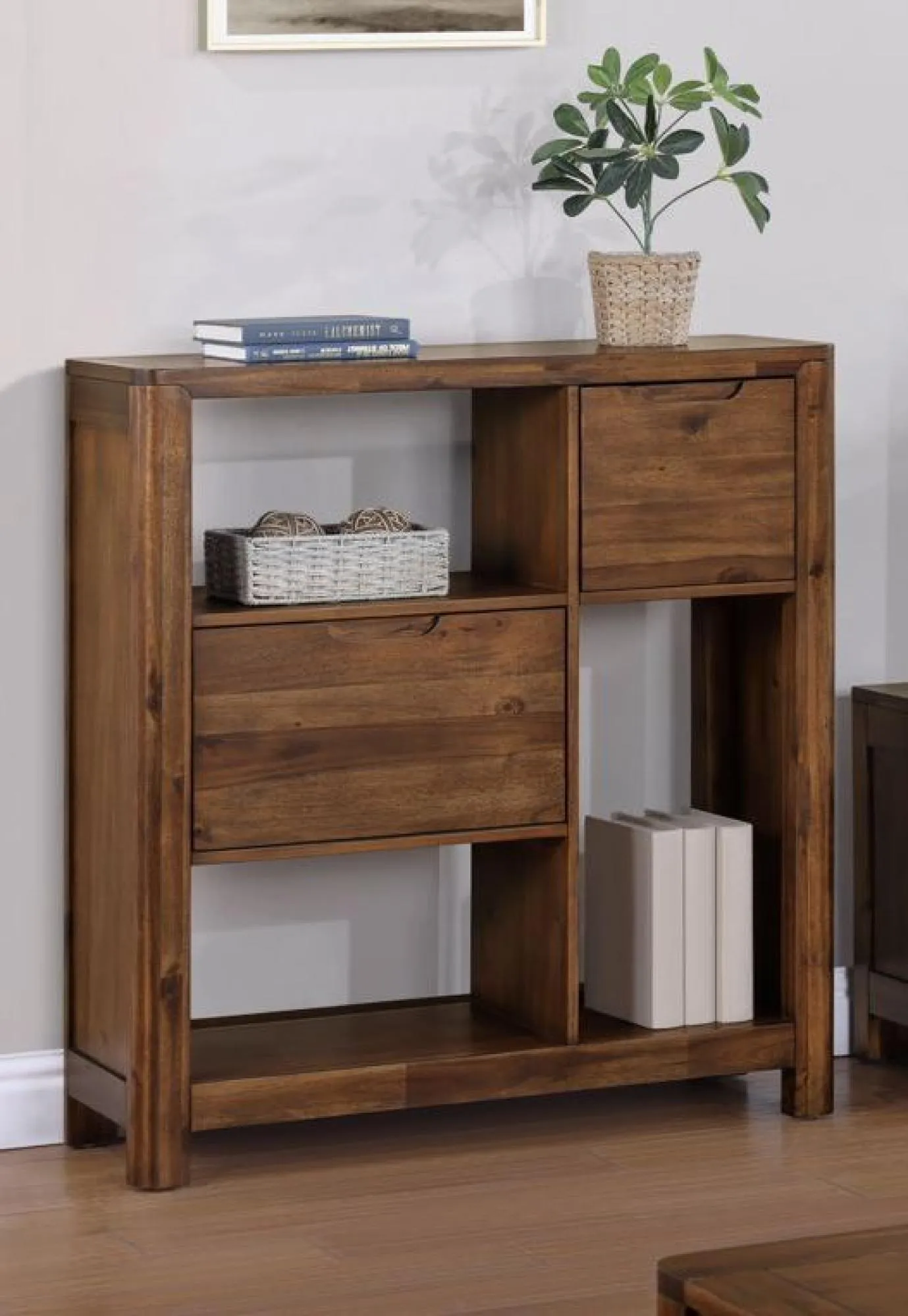Monterey Compact Bookcase - Walnut, Acacia Wood
