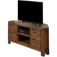 Monterey Corner TV Unit with Storage - Walnut, Acacia Wood