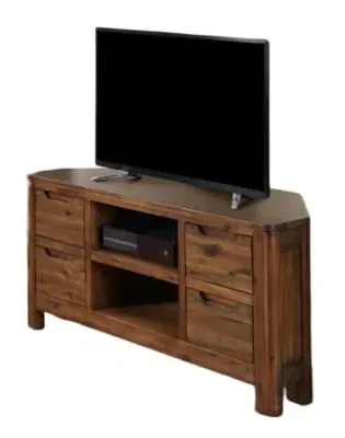 Monterey Corner TV Unit with Storage - Walnut, Acacia Wood image