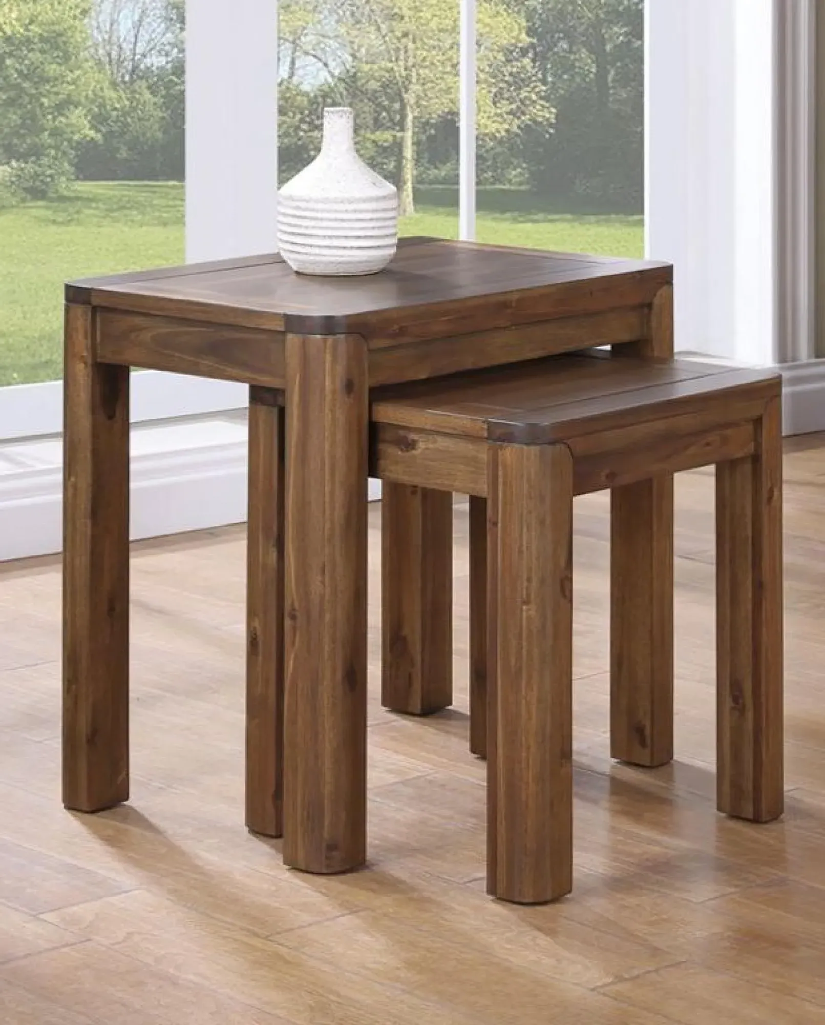 Monterey Nest of 2 Tables - Walnut, Acacia Wood