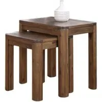 Monterey Nest of 2 Tables - Walnut, Acacia Wood