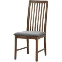 Monterey Slatted Back Dining Chair Set - Walnut, Acacia Wood