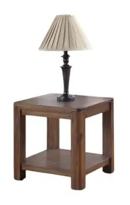 Monterey Square End Table - Walnut, Acacia Wood