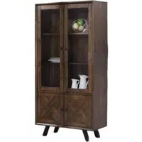 Nevada 2 Door Display Cabinet - Walnut