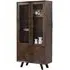 Nevada 2 Door Display Cabinet - Walnut