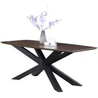 Nevada 4-Seater Dining Table Extendable - Walnut, Mindi Wood