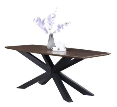 Nevada 4-Seater Dining Table Extendable - Walnut, Mindi Wood