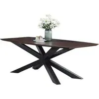 Nevada 6 Seater Dining Table Extendable - Walnut, Mindi Wood