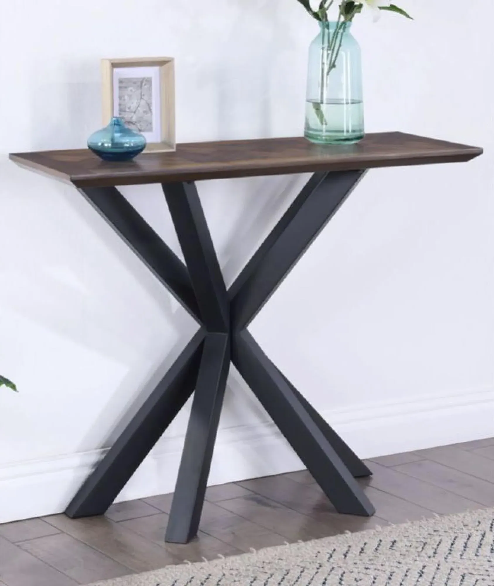 Nevada Console Table - Walnut, Mindi Wood
