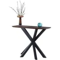 Nevada Curved Console Table - Walnut, Mindi Wood