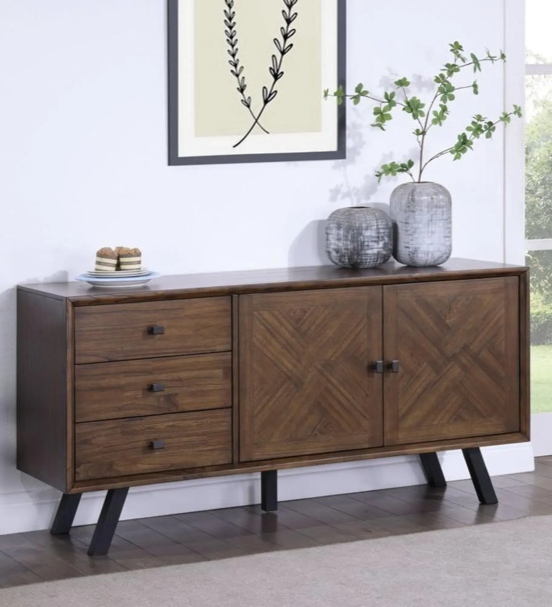 Nevada Large 2 Door Sideboard - Walnut