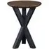 Nevada Round Lamp Table - Walnut, Mindi Wood
