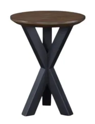 Nevada Round Lamp Table - Walnut, Mindi Wood image