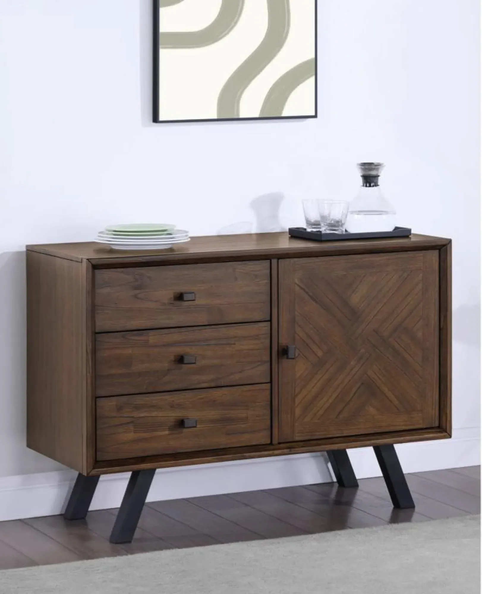 Nevada Small Sideboard - Walnut, Mindi Wood