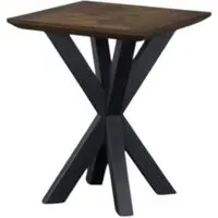 Nevada Square Lamp Table - Walnut, Mindi Wood