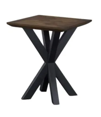 Nevada Square Lamp Table - Walnut, Mindi Wood