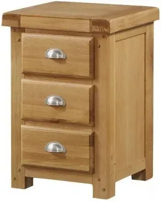 Newbridge 3 Drawer Bedside Cabinet - Light Oak