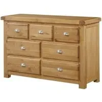 Newbridge 3+4 Drawer Wide Chest - Light Oak