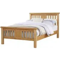 Newbridge Oak High Footend Bed - Light Oak