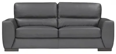 Nuova 3-Seater Sofa - Grey, Leather image