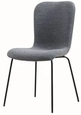 Oliver Dining Chair Set of 4 - Dark Grey, Velvet