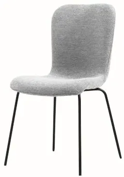 Oliver Dining Chair Set of 4 - Light Grey, Velvet