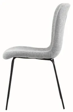 Oliver Dining Chair Set of 4 - Light Grey, Velvet