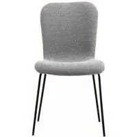 Oliver Dining Chair Set of 4 - Light Grey, Velvet