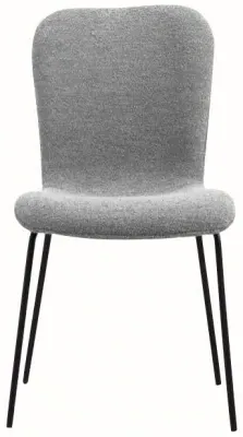 Oliver Dining Chair Set of 4 - Light Grey, Velvet
