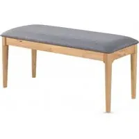 Orlando Padded Dining Bench - Oak, Fabric